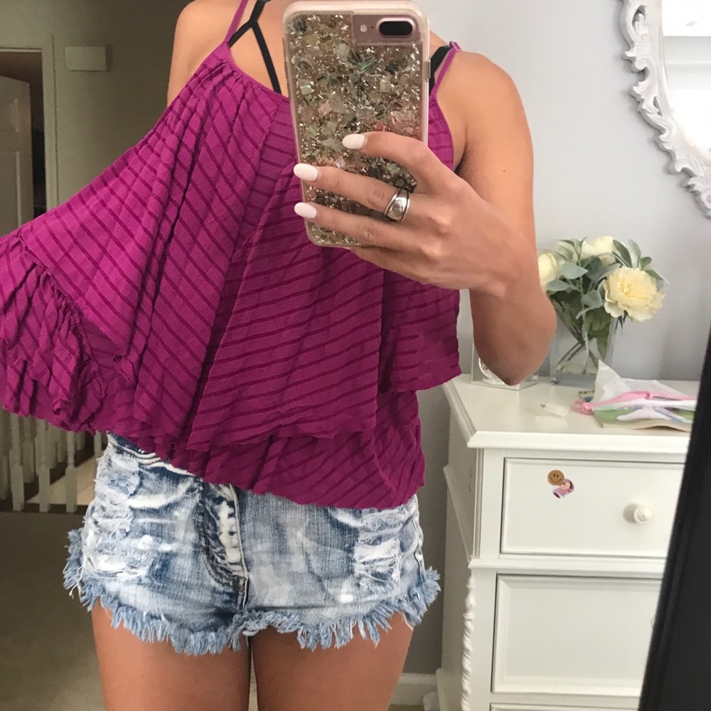 Free People Purple Tank Top - XS
